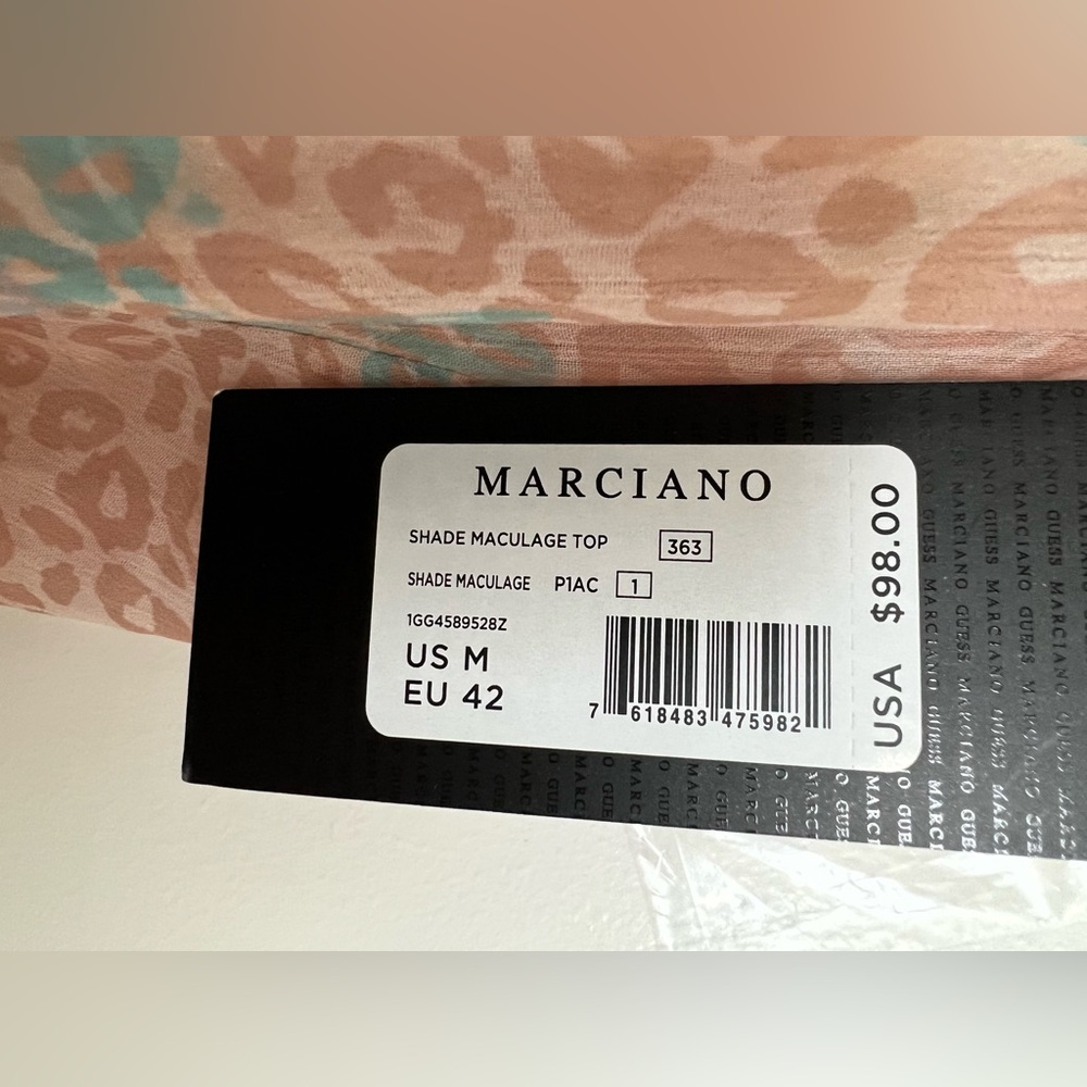 GUESS By Marciano Semi-Shade Maculage Sleeveless Top | Multicolor Size: M/6 - Picture 11 of 16